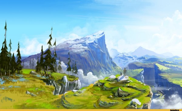 Фантастический горный пейзаж