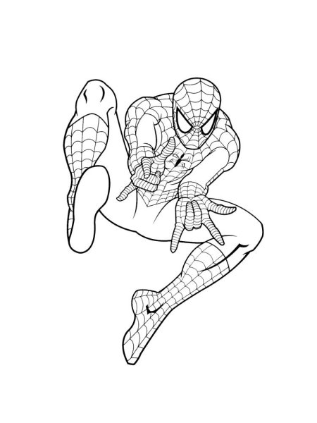 Раскраска the amazing Spider man