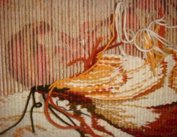 Задняя сторона гобелена