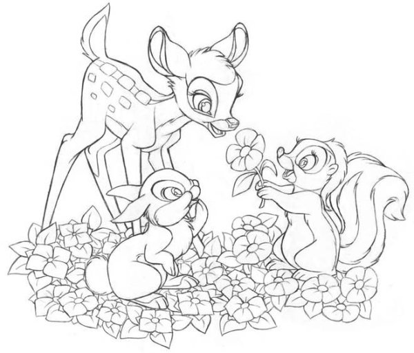 Бэмби карандашом