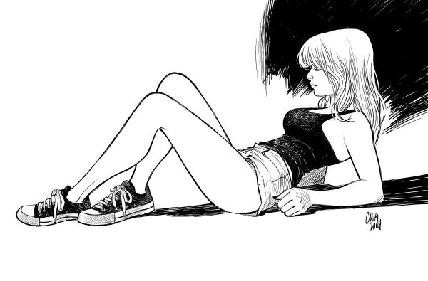 Поцелуй рисунок