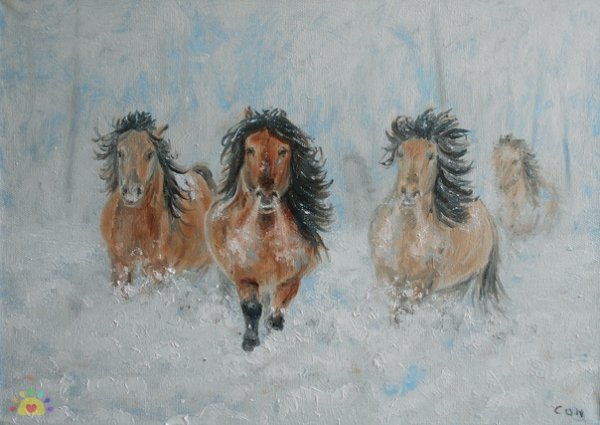 Картина Якутской лошади