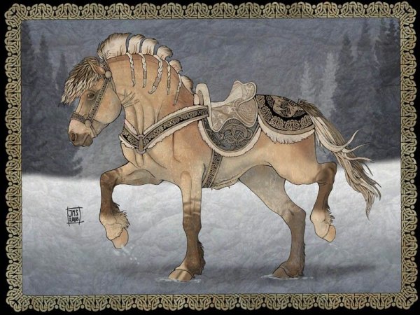 Фьорд лошадь арт