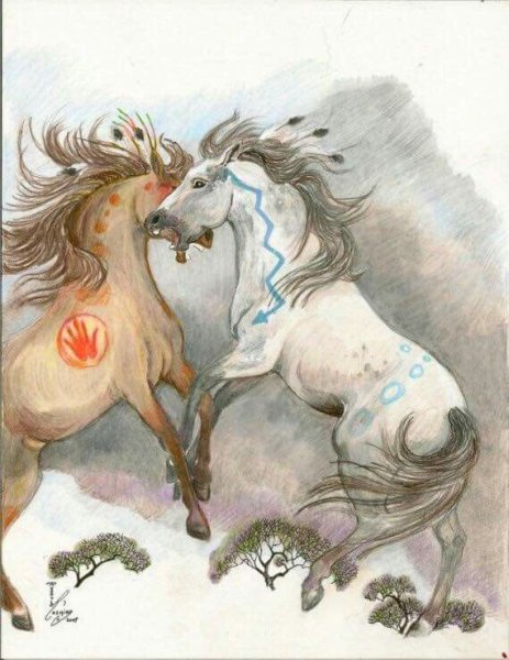 Зарисовки лошадей пленэр