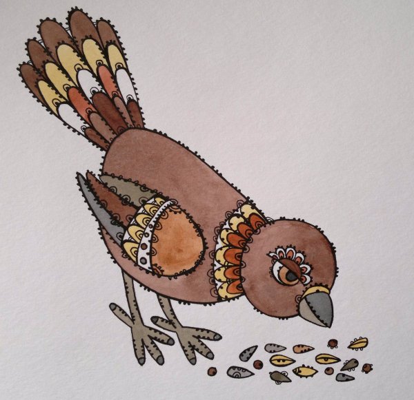 Весенние птицы на белом фоне