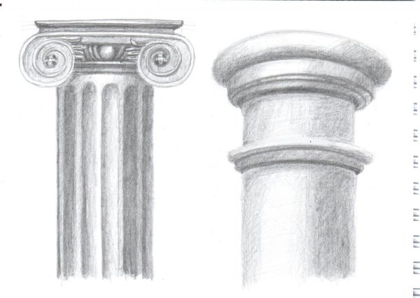 Коринфская Капитель Академический рисунок