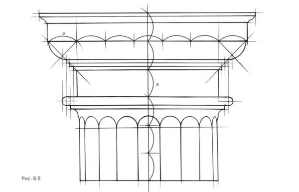 Капитель дорического ордера построение