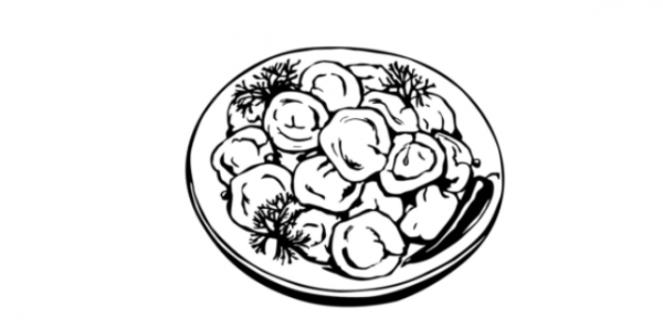 Пельмени раскраска