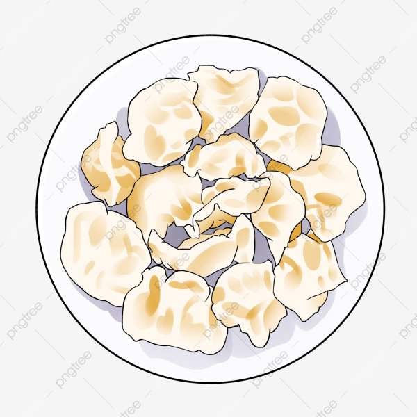 Тарелка с пельменями рисунок