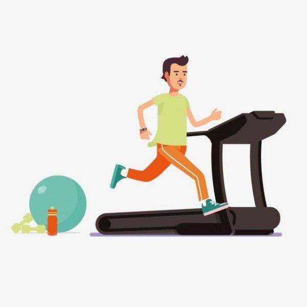 Человек на беговой дорожке рисунок