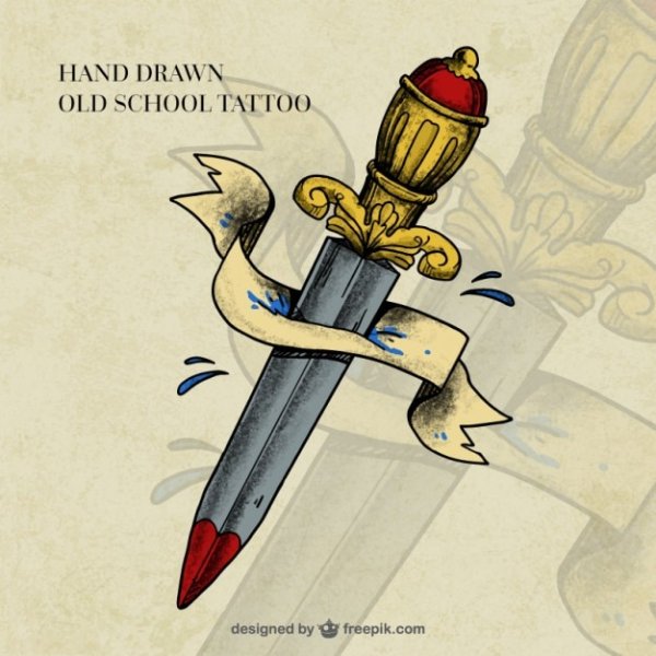 Кинжал с лентой