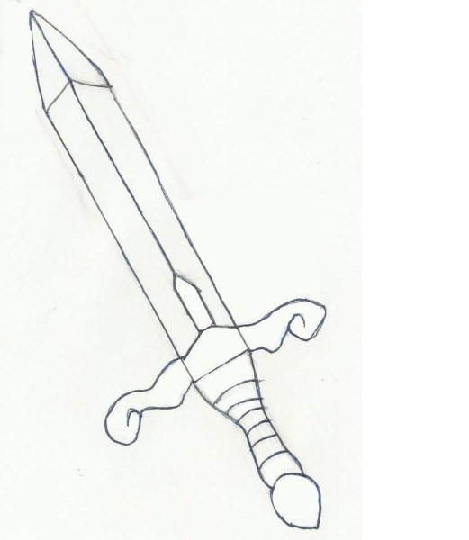 Нарисовать кинжал