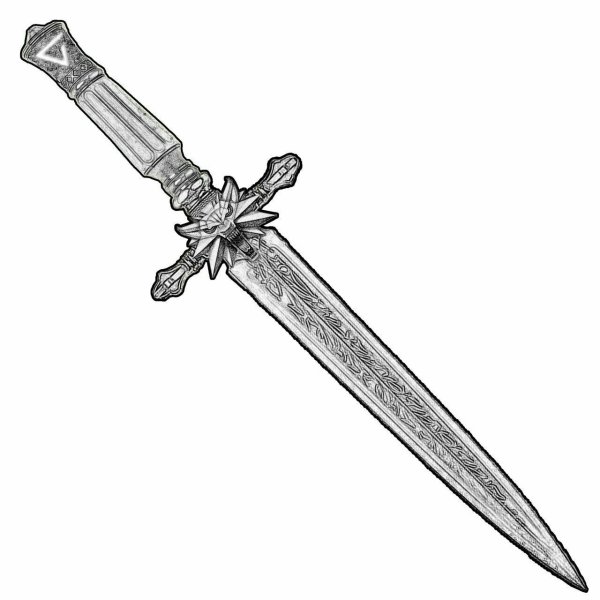 Эскизы тату мечи Ведьмака