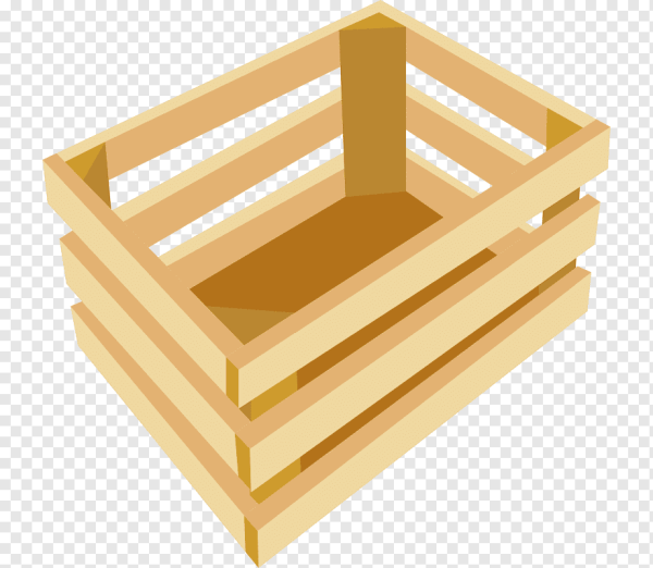 Мультяшный деревянный ящик