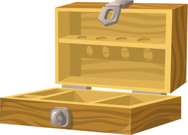 Мультяшный деревянный ящик