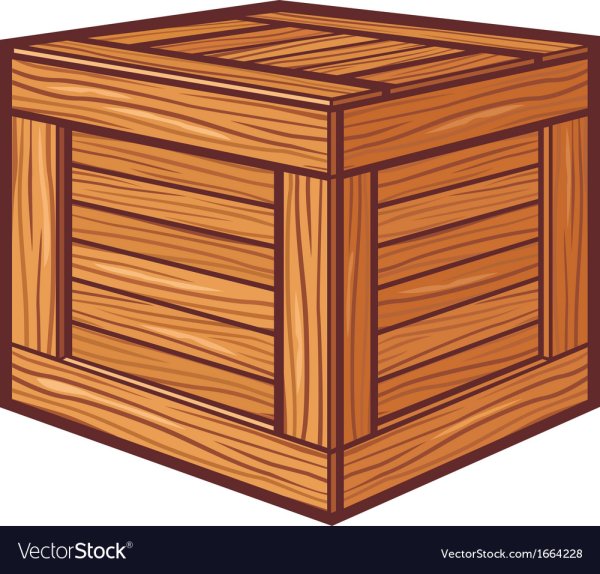 Мультяшный деревянный ящик