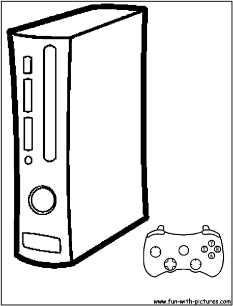 Раскраска приставка Xbox 5