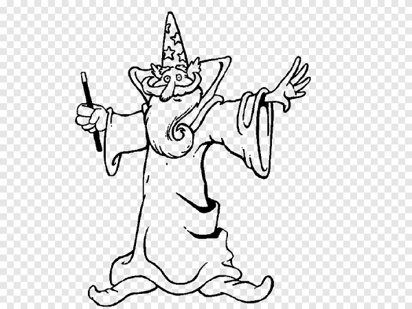 Волшебник раскраска