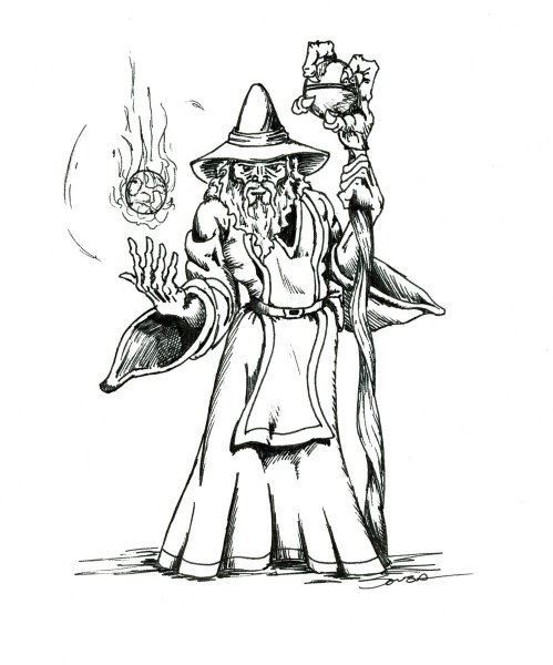 Волшебник раскраска для детей