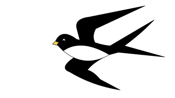 Трафарет ласточки для вырезания