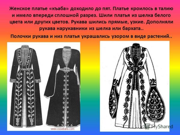 Осетинское платье рисунок