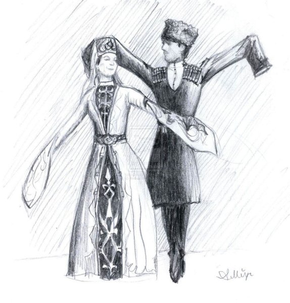 Национальная одежда народов Дагестана даргинцы рисунки