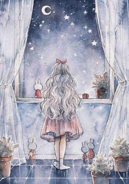 Уютные милые иллюстрации для девочек