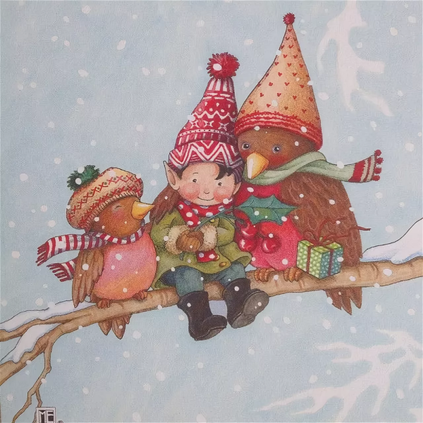 Новогодние рисунки акварелью