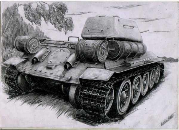 Танк т-34 рисунок ворлд оф