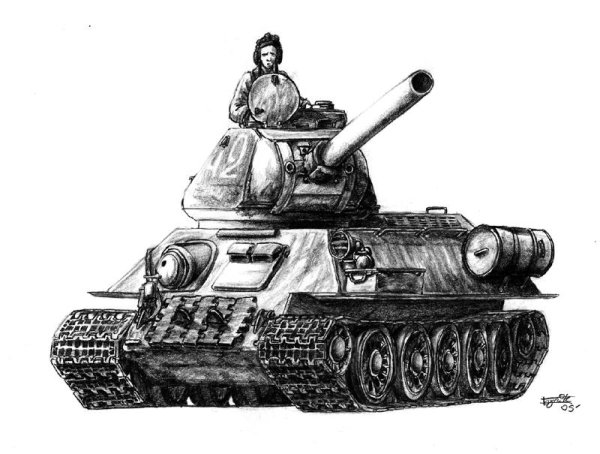 Рисунок танка т 34 85