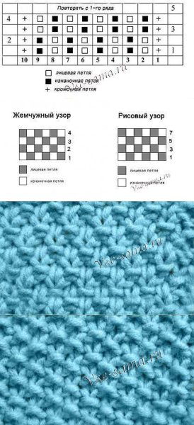 Узор Жемчужная путанка схема