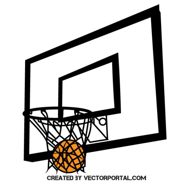 Баскетбольное кольцо вектор снизу