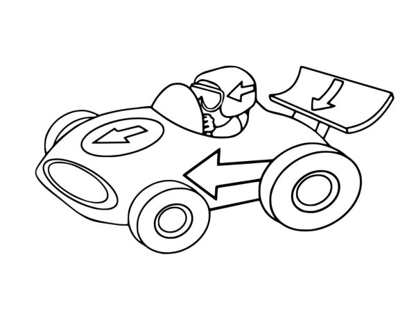 Раскраски машинки гонщики