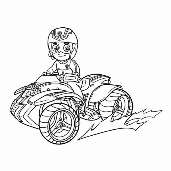 Щенячий патруль Райдер разукрашка