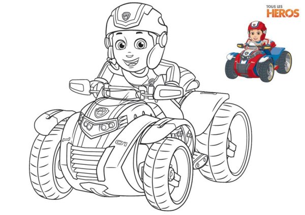 Райдер Щенячий патруль раскраска
