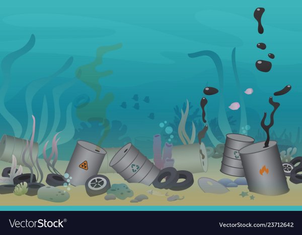 Символ загрязнения океана