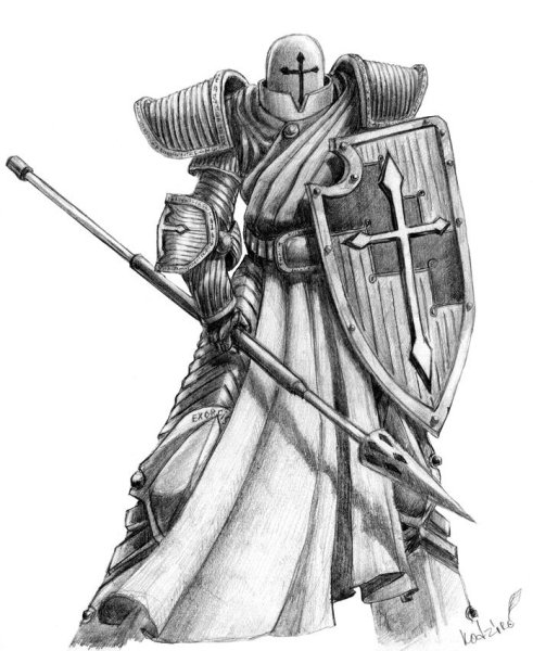 Крестоносец эскиз