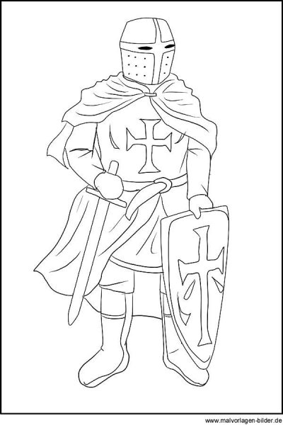 Рыцарь Тевтонского ордена раскраска
