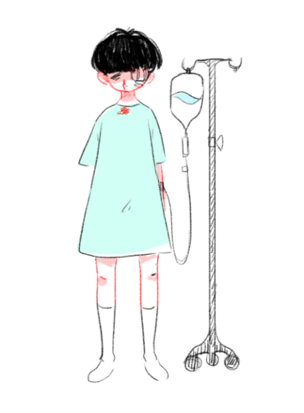 Капельница нарисованная