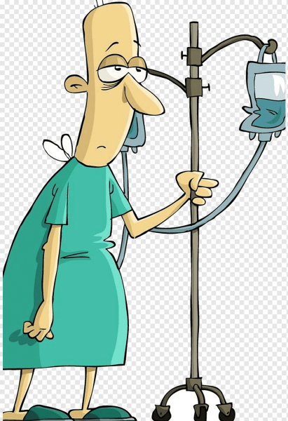 Арт пациента с капельницей
