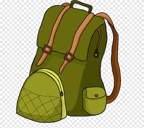 Рюкзак вектор туриста открытый сбоку