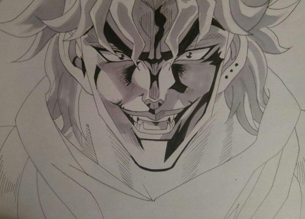 Джо Джо дио карандашом