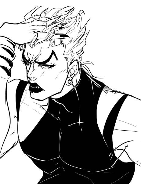 Дио черно белый Джоджо