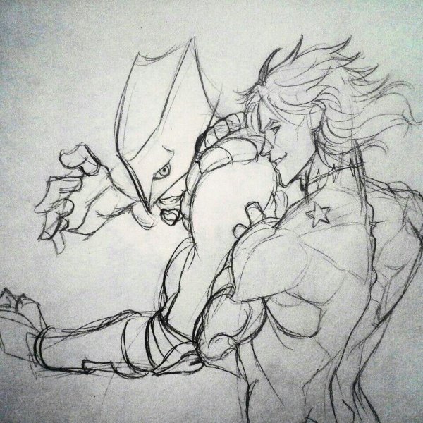 Джо Джо дио карандашом