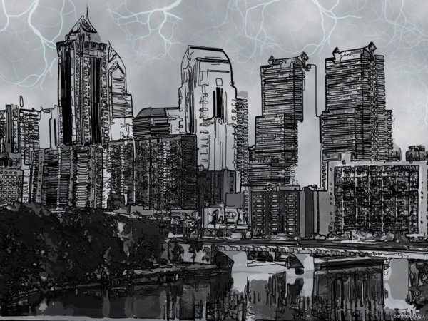 Город рисунок