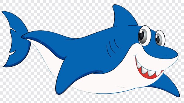 Акуленок на белом фоне