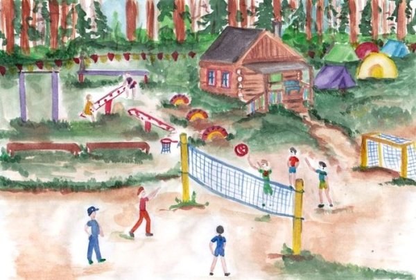 Рисунок на тему лагерь