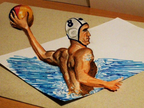 Ватерполист рисунок