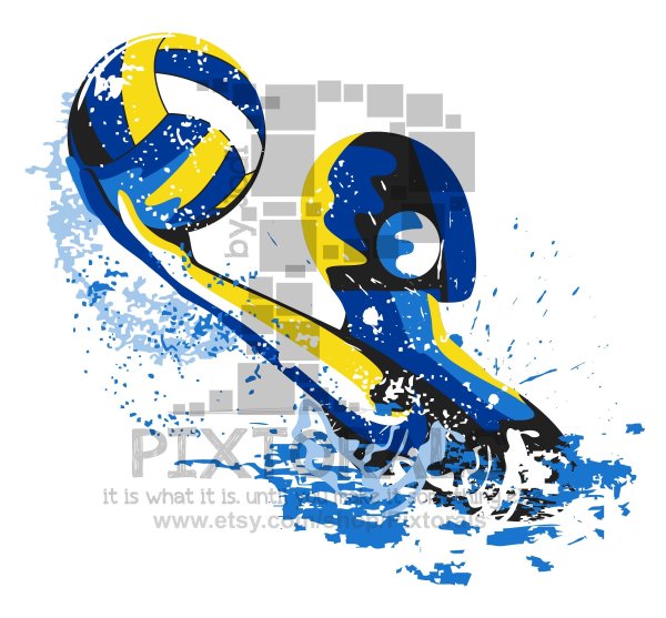 Спортивные силуэты водное поло