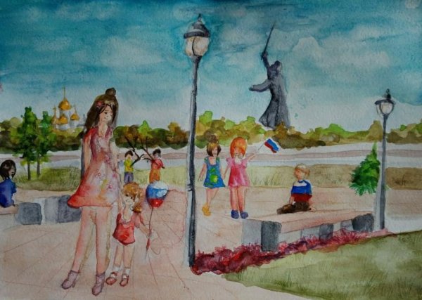 Мирные города детский рисунок Волгоград